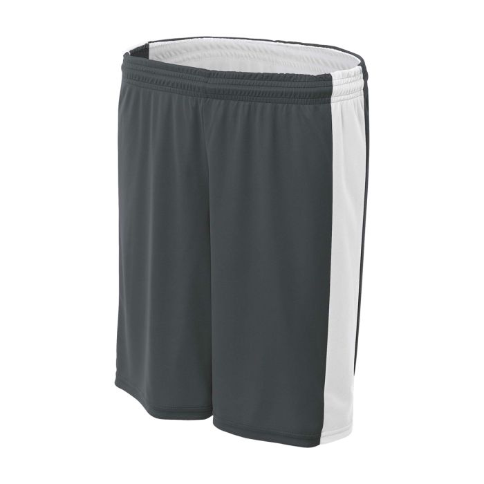 Custom A4 Reversible Moisture Management 8" shorts in dark green and white, designed for maximum comfort and performance.