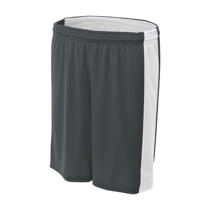 Custom A4 Reversible Moisture Management 8" shorts in dark green and white, designed for maximum comfort and performance.