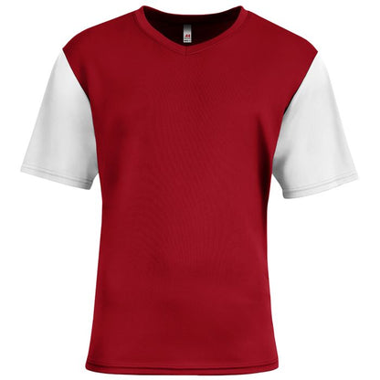 Custom A4 Sprint Color Block V-Neck Soccer Tee
