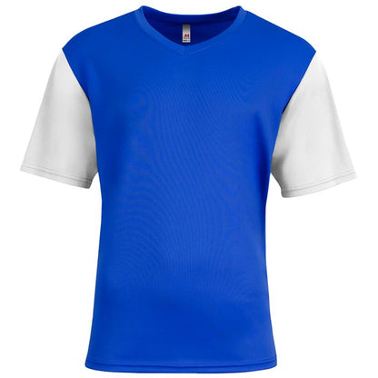 Custom A4 Sprint Color Block V-Neck Soccer Tee