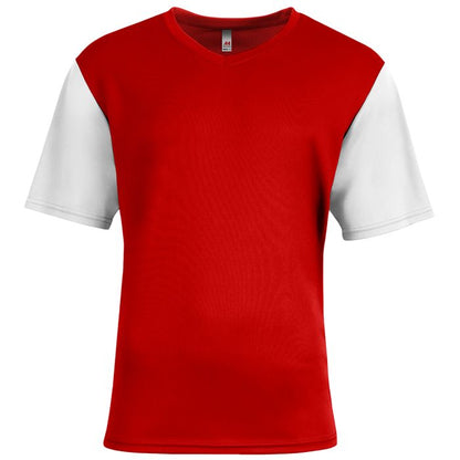 Custom A4 Sprint Color Block V-Neck Soccer Tee