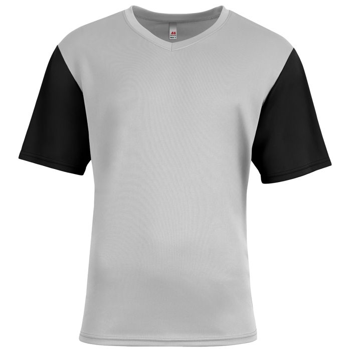 Custom A4 Sprint Color Block V-Neck Soccer Tee