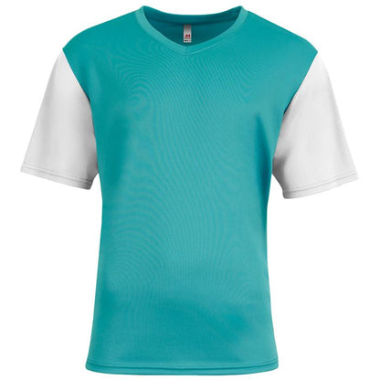 Custom A4 Sprint Color Block V-Neck Soccer Tee