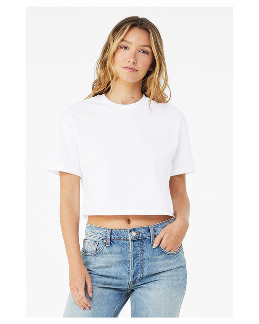 Custom Bella+Canvas FWD Fashion Ladies' Jersey Cropped T-Shirt designed for schools, events, and teams, featuring durable fabric and vibrant printing