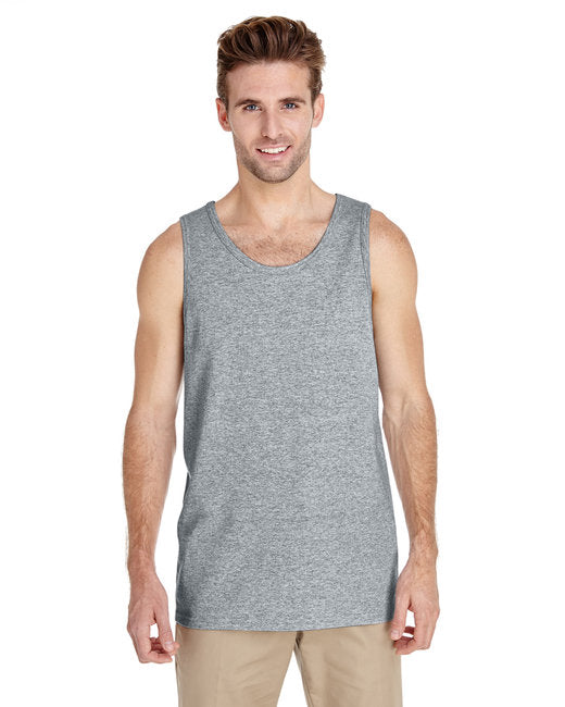 Custom Gildan Adult Heavy Cotton™ Tank designed for schools, events, and teams, featuring durable fabric and vibrant printing
