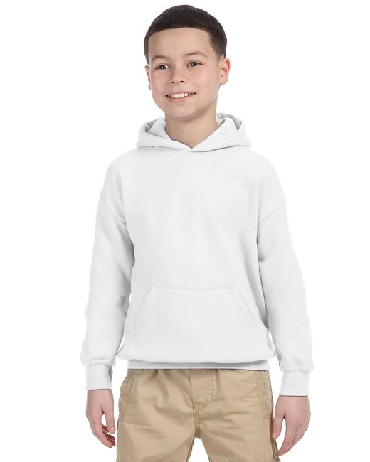 Custom Gildan Youth Heavy Blend™ Full-Zip Hooded Sweatshirt designed for schools, events, and teams, featuring durable fabric and vibrant printing