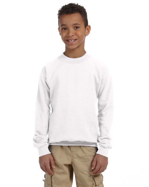 Custom Gildan Youth Midweight 50/50 Crewneck Sweatshirt designed for schools, events, and teams, featuring durable fabric and vibrant printing