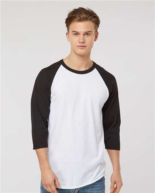 Custom Tultex Fine Jersey Raglan T-Shirt designed for schools, events, and teams, featuring durable fabric and vibrant printing